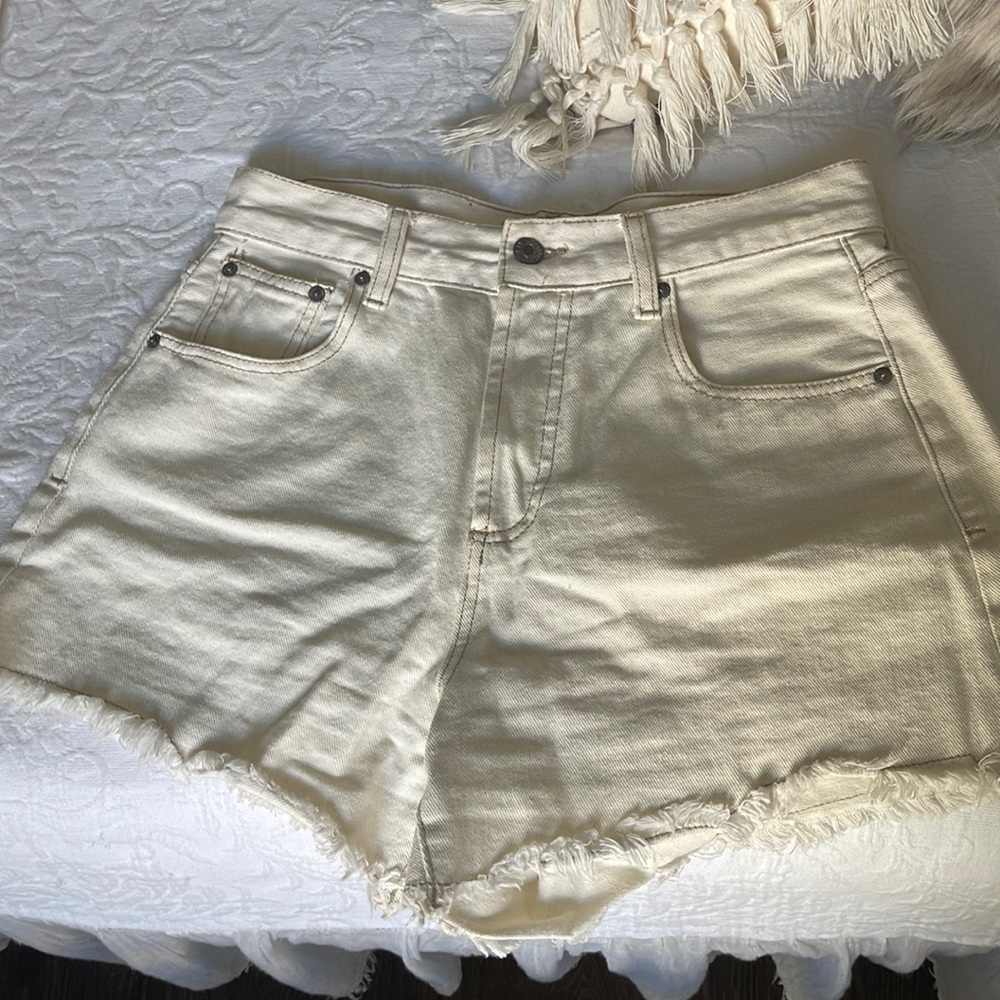 Cream Shorts